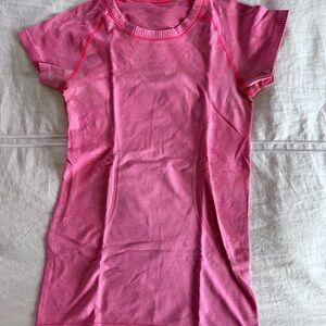 Pink Short Sleeve Athletic Top